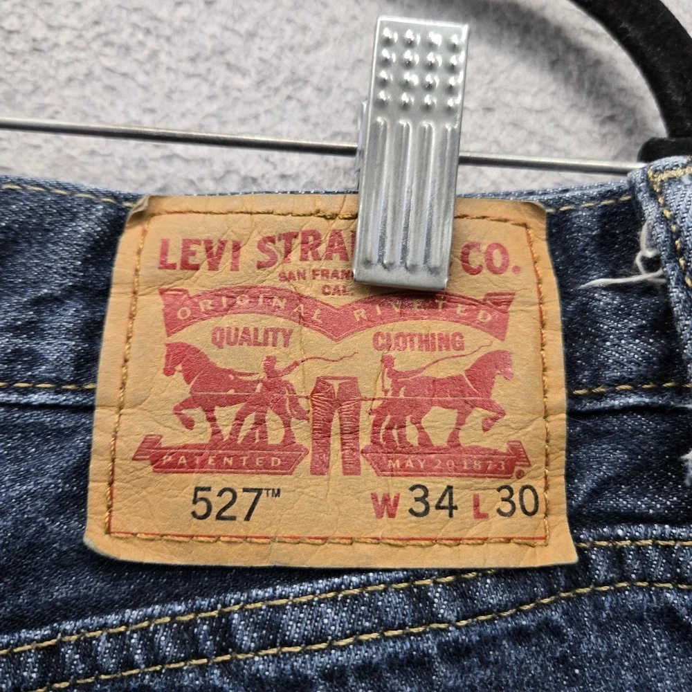 Levi's 527 Men Jeans 34X30 Blue Denim Bootcut Slim 28
